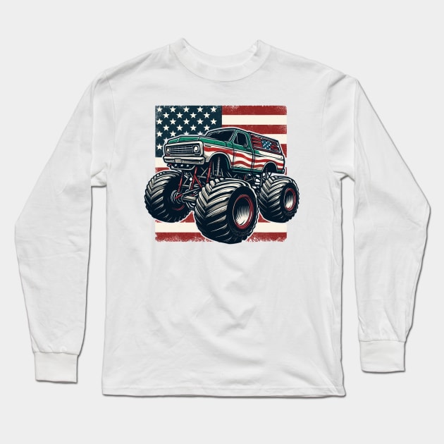 Monster Truck Long Sleeve T-Shirt by Vehicles-Art